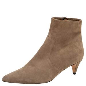 Pre Owned Isabel Marant Beige Suede Ankle Boots Size 37