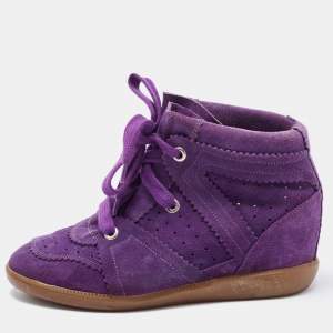 Isabel Marant Purple Suede Bobby Sneakers Size 40