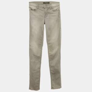 مملوكة مسبقًا J Brand Grey Washed Denim Super Skinny Fit Jeans S Waist 25"