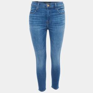 J Brand Blue Washed Denim High Rise Crop Jeans M Waist 29"