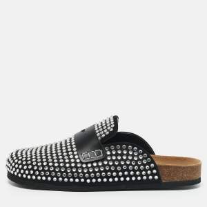 J.W.Anderson Black Crystals and Leather Mules Size 40