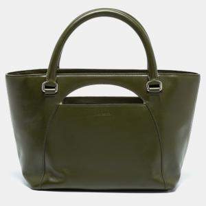 J.W Anderson Olive Leather Medium Moon Tote