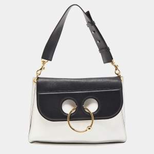 J.W.Anderson White/Black Leather Pierce Bag