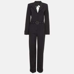 Pre Owned Jacquemus Black Wool Back Open La Combinaison Jumpsuit M