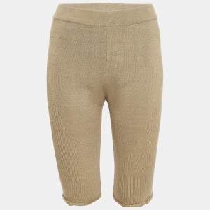 Jacquemus Khaki Green Linen Blend Knit Sierra Shorts L