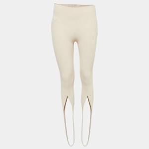 Jacquemus Le Collant Beige Rib Knit Stir Up Legging L