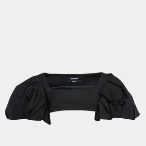 Jacquemus Black Wool Blend Exaggerated Sleeve Le Haut Camargue Top M