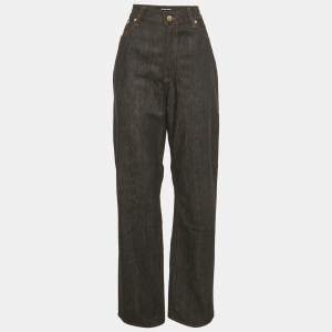 Pre Owned Jacquemus Navy Blue Denim Straight Fit LA Montagne Jeans S Waist 34"