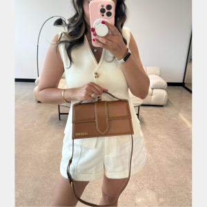 Jacquemus Cognac Brown Leather Le Grand Bambino Bag