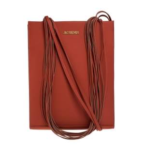 Jacquemus Giger Orange Matt Leather Le A4 Multi Strap Tote 