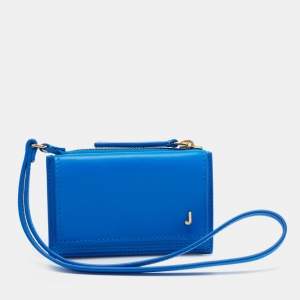 Pre Owned Jacquemus Blue Leather Le Pichoto Wallet