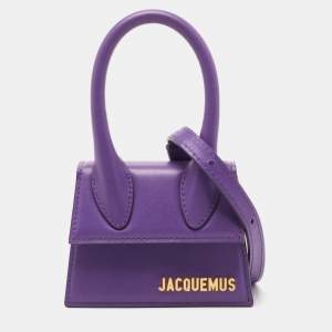 Jacquemus Purple Leather Mini Le Chiquito Bag