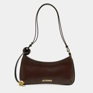 Jacquemus Brown Leather Le Bisou Perle Shoulder Bag