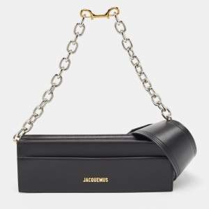 Jacquemus Black Leather Le Sac Ciuciu Shoulder Bag