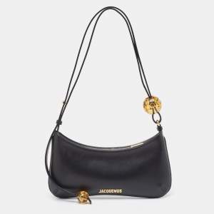 Jacquemus Black Leather Le Bisou Perle Bag