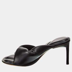 Jacquemus Black Leather Sandals EU 35