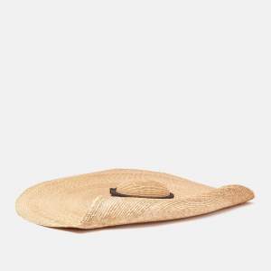 Jacquemus Brown Le Chapeau Bomba Straw Wide Brim Hat