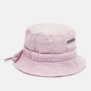 Pre Owned Jacquemus Pink Le bob Gadjo Canvas Bucket Hat Size 58