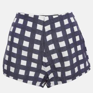 Jacquemus Blue Gingham Crepe Le Limao Shorts M