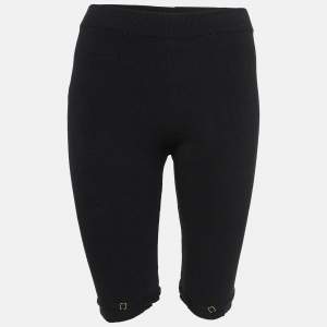 Jacquemus Black Rib Knit Sierra Biker Shorts L