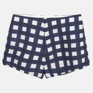 Jacquemus Blue Gingham Silk Blend Le Limao Shorts S