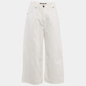 Jacquemus White Denim Le Coup de Soleil Wide Leg Jeans M/Waist 32"