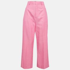 Jacquemus Pink Linen Blend Wide Leg Le Splash Pants L