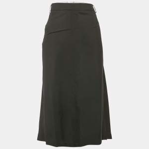 Jacquemus Black Virgin Wool La Jupe Vela Midi Skirt XXL