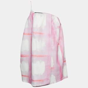 Jacquemus Pink/White Silk Blend Le Coup De Soleil Mini Dress S