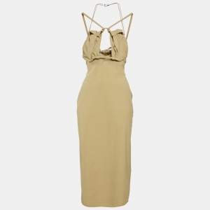 Jacquemus Green Stretch Nylon La Robe Bikini Midi Dress S