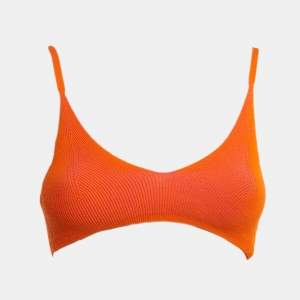 Jacquemus Orange/Pink Rib Knit V-Neck Bralette Top M