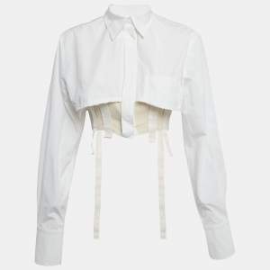 Jacquemus White Cotton and  Gauze La Chemise Cinta Shirt S