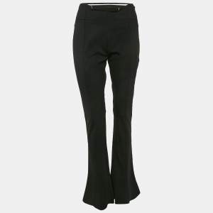 Jacquemus Black Wool Waistband Detail Wide Leg Le Splash Trousers L