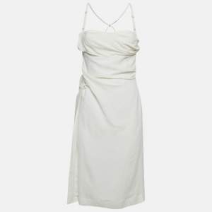 Jacquemus White Linen Blend La Robe Laurier Dress S