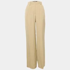 Jacquemus Beige Silk Blend High Rise Le Papier Trousers M