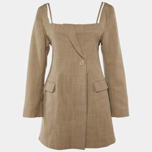 Jacquemus Beige Wool Mini Dress S