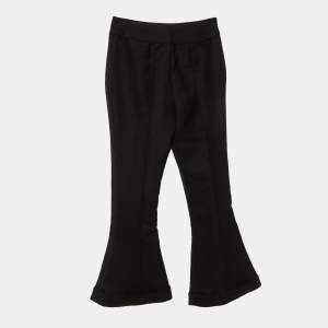 Pre Owned Jacquemus Black Wool Flared Trousers S    