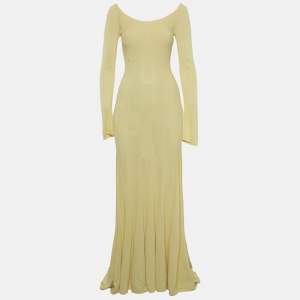 مملوكة مسبقًا Jacquemus Yellow Knit La Robe Maille Valensole Maxi Dress S