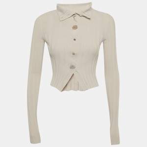 Pre Owned سترة جاكيموس مضلع قطن بيج باندو مقاس صغير - سمول