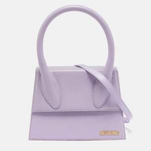 Jacquemus Purple Leather Grand Le Chiquito Top Handle Bag