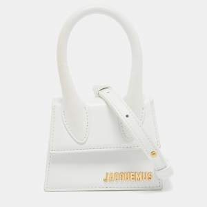 Jacquemus White Leather Le Chiquito Mini Bag