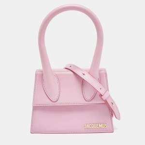 Jacquemus Pink Leather Le Chiquito Moyen Top Handle Bag