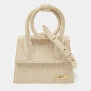 Jacquemus Beige Fabric Le Chiquito Noeud Top Handle Bag