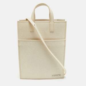 مملوكة مسبقًا Jacquemus Off White Canvas and Leather Le Cabas Tote
