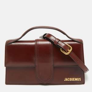 مملوكة مسبقًا Jacquemus Brown Leather Le Grand Bambino Top Handle Bag