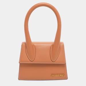 Pre Owned Jacquemus Brown Leather Le Chiquito Moyen Top Handle Bag