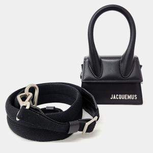 Pre Owned Jacquemus Black Leather Le Chiquito Mini Crossbody Bag