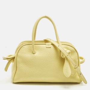 Pre Owned Jacquemus Yellow Leather Le Petit Turismo Bag