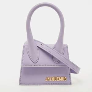 مملوكة مسبقًا Jacquemus Le Chiquito Mini Lilac Leather Top Handle Bag