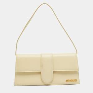 Pre Owned Jacquemus Le Bambino Long Cream Leather Bag